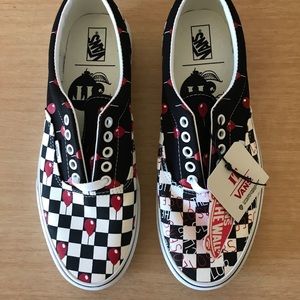 VANS x IT Era Skate Shoes Mens Size 10 Pennywise White Red Black House of Terror